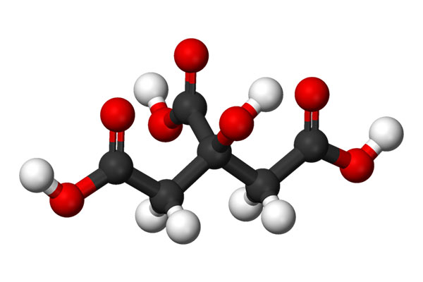 ساختار مولکولی اسید سیتریک